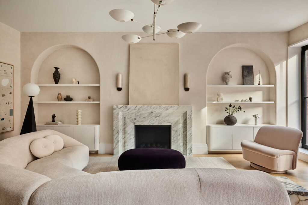 新泽西住宅中现代中立客厅