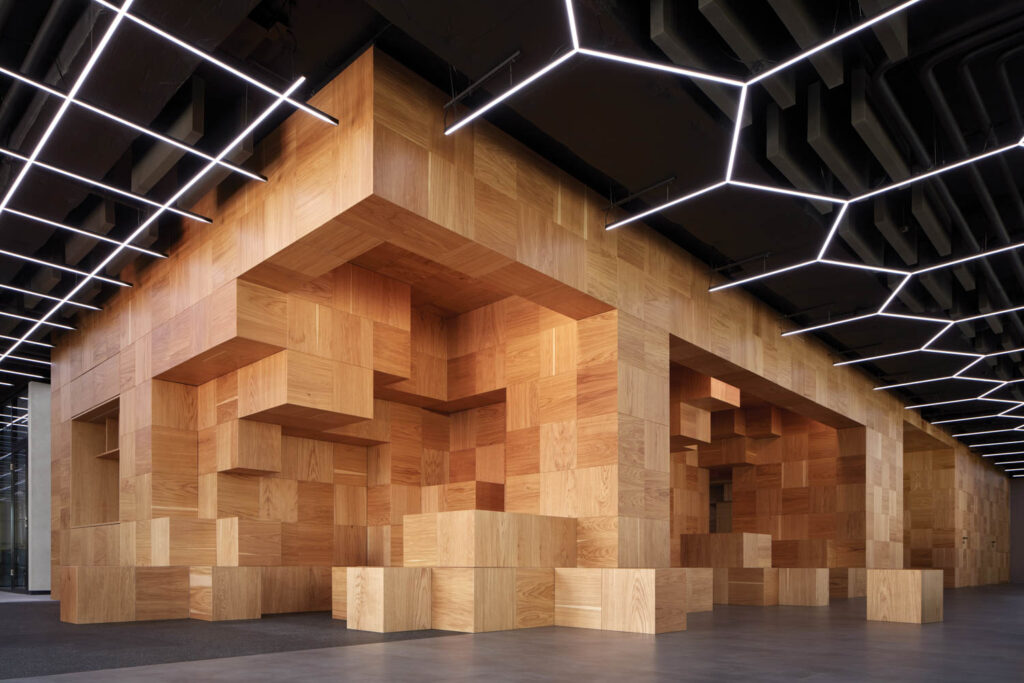 Pricefx布拉格办公用橡皮粒子板立方体像素结构