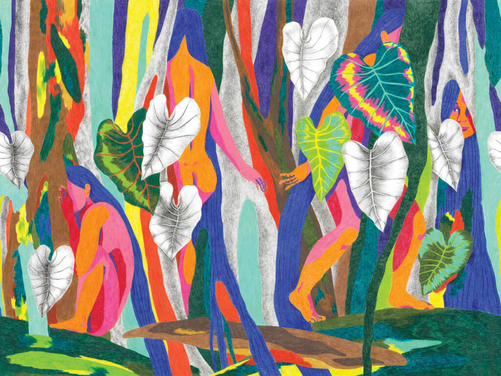 Illutator Yiling Changues的Aruhine全景墙纸由Pierre Frey编写