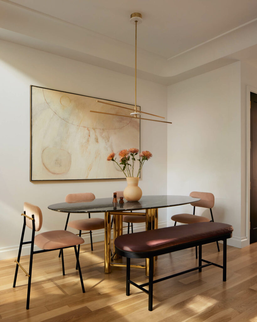 几何黄铜大理石机