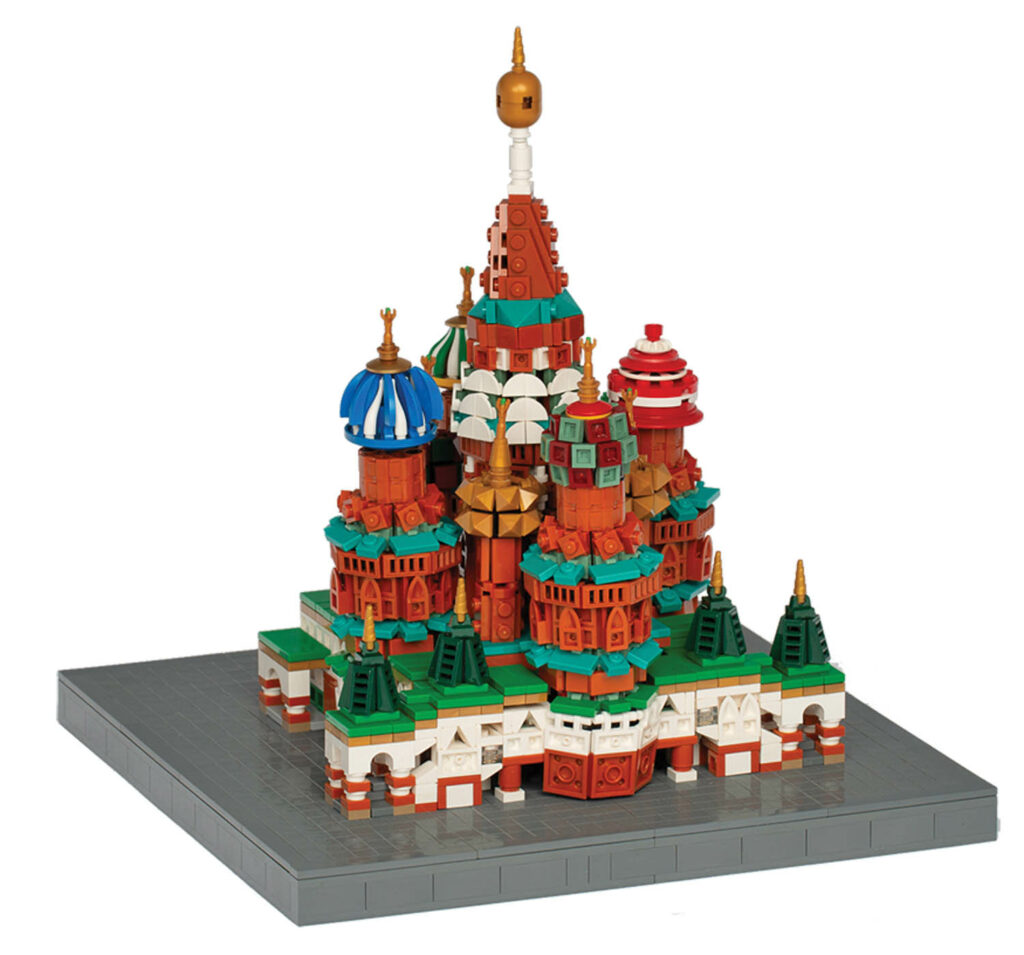 仿制St莫斯科Basil大教堂由LEGO砖制