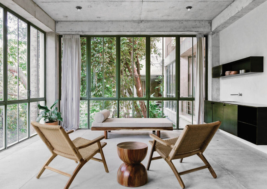 玻璃窗并发Papelillo套房