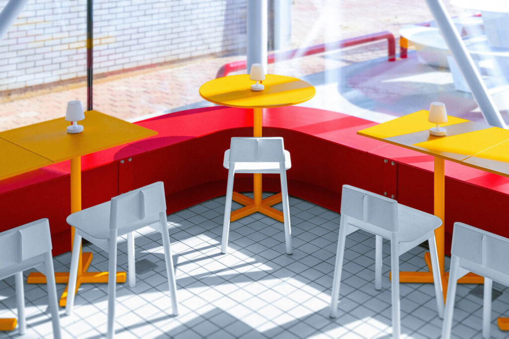 角空格红色白凳黄表