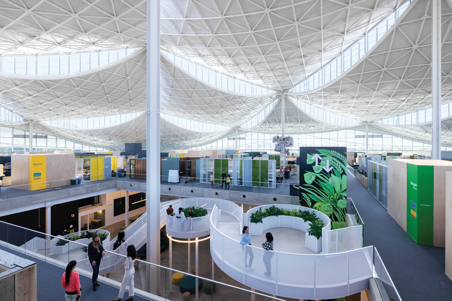 Google山视图校园内曲线座区