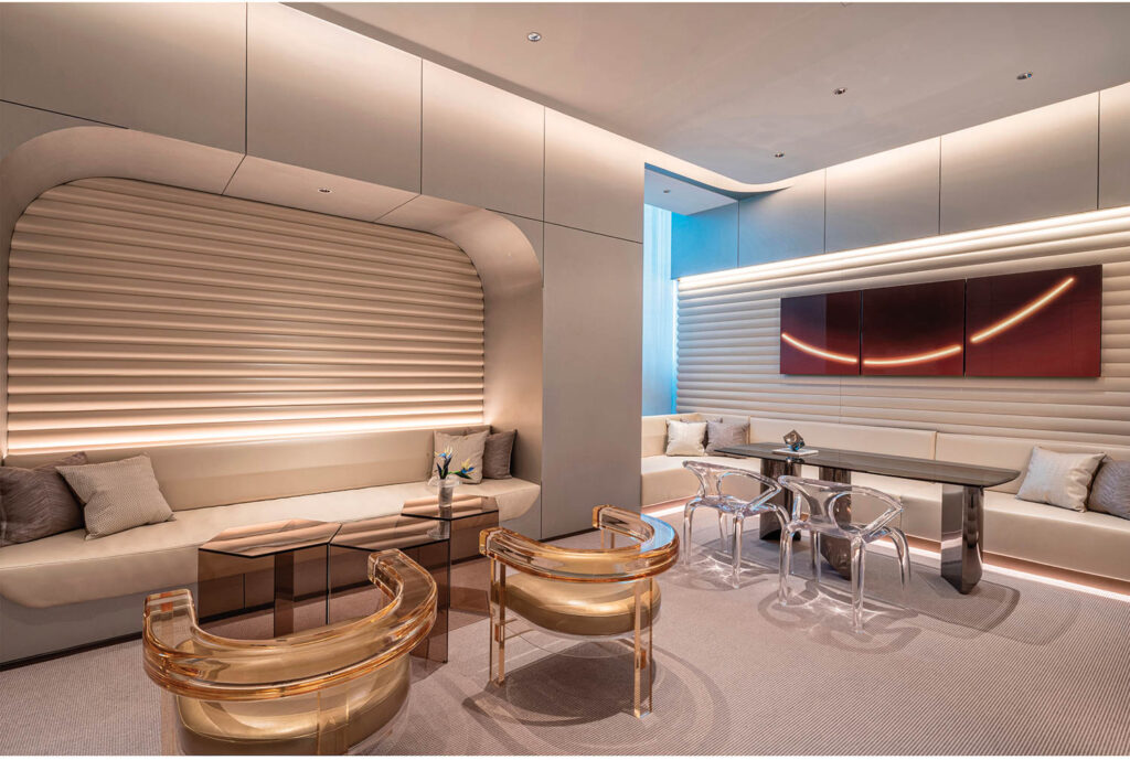 半透明座椅未来咖啡店