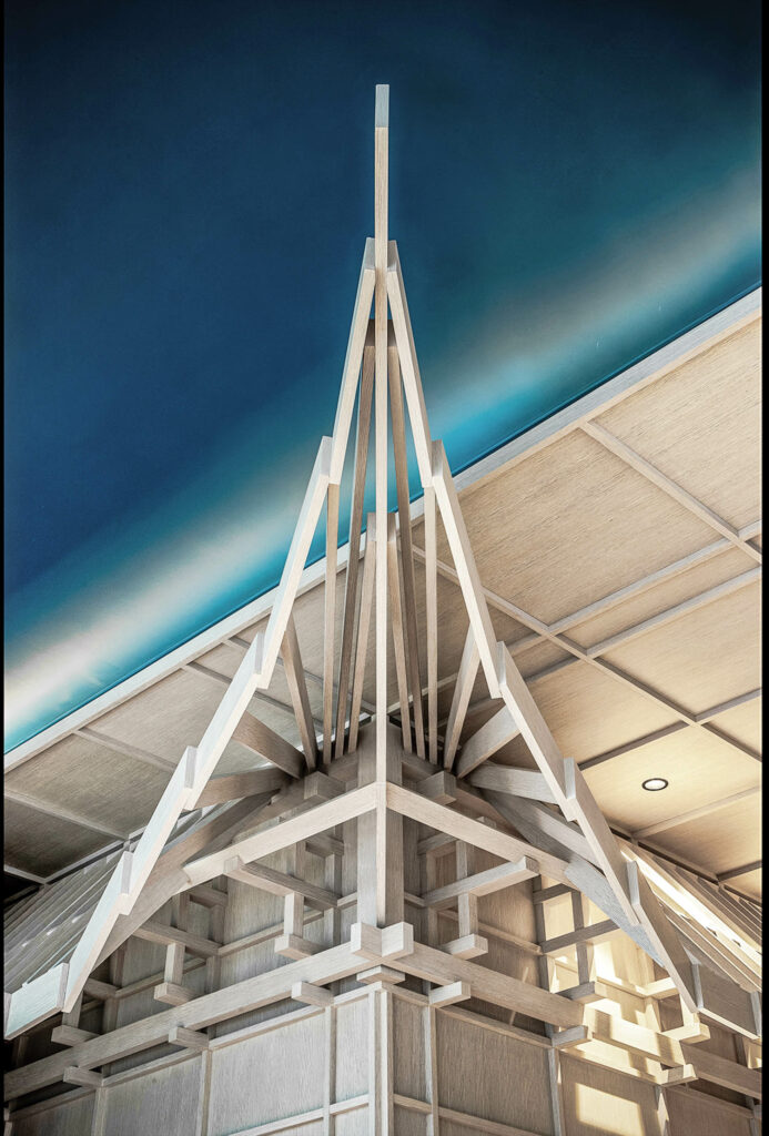 茶馆三角天花板安装