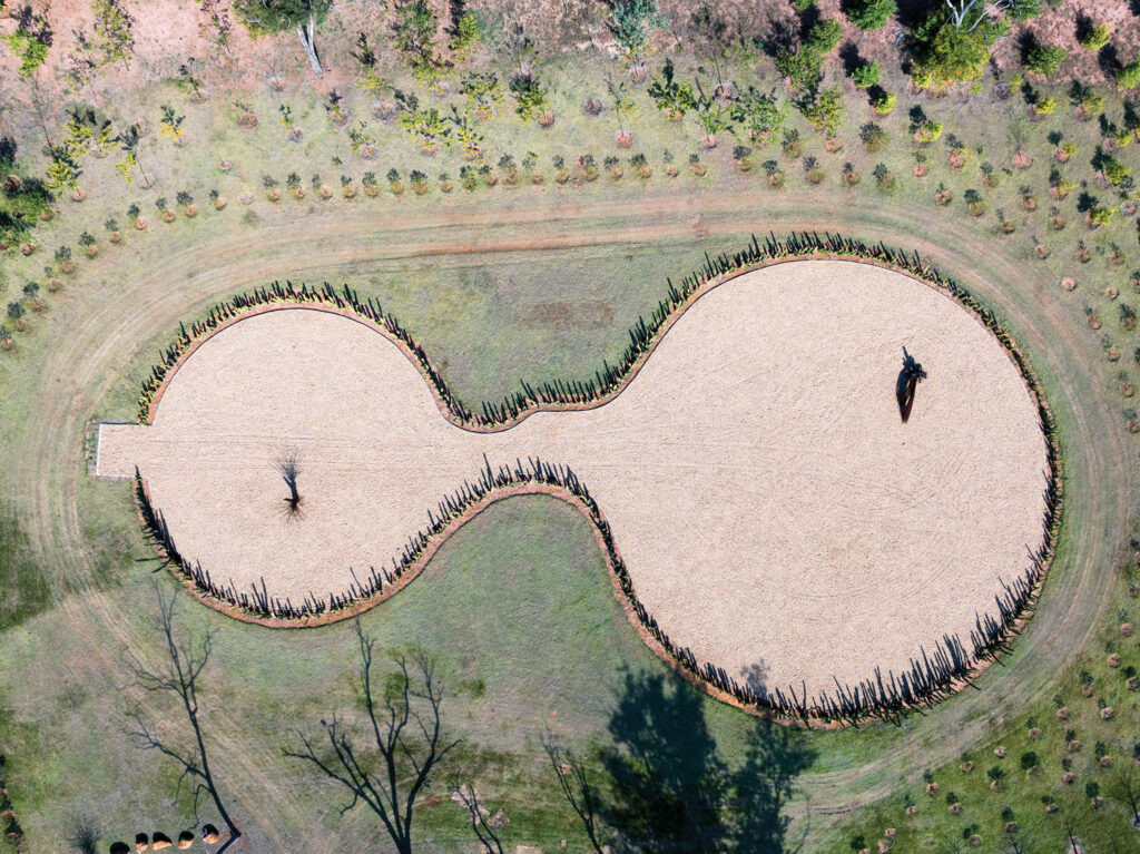 圆形花园空中视图