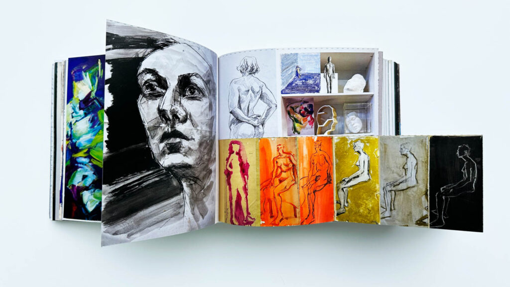 开页书籍,有不同图像和Misc页面图片