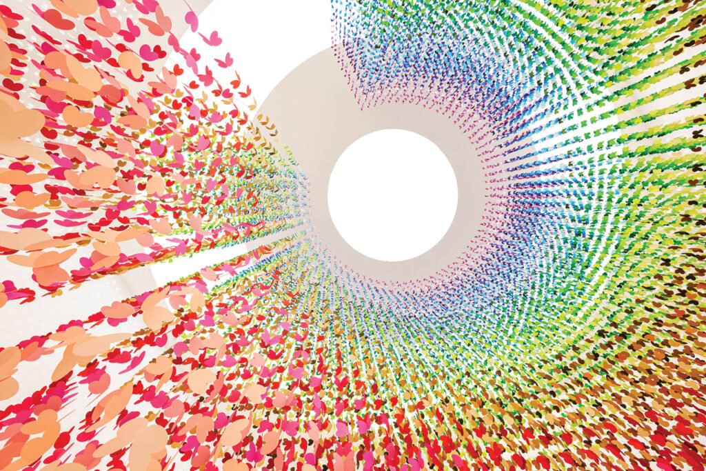 大白室满是毛色纸蝴蝶