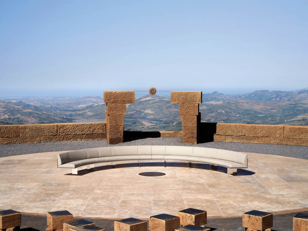 滚动沙发的空中视图