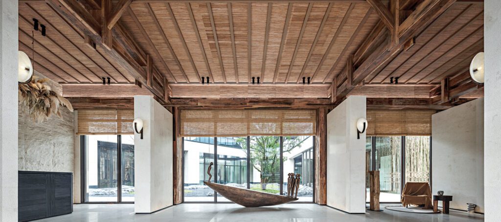 天花板特征稀疏木板用于沉思美学