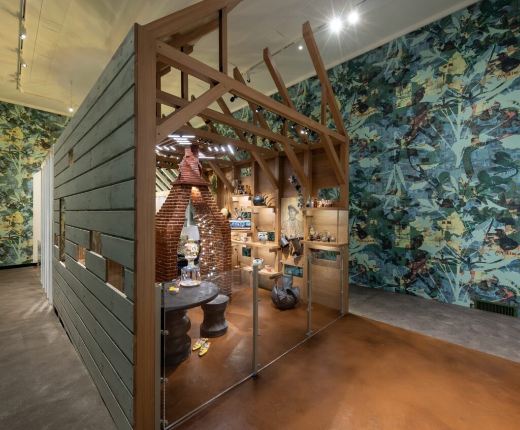 画廊外墙封装Njideka Akunyil Crosby设计墨水打印