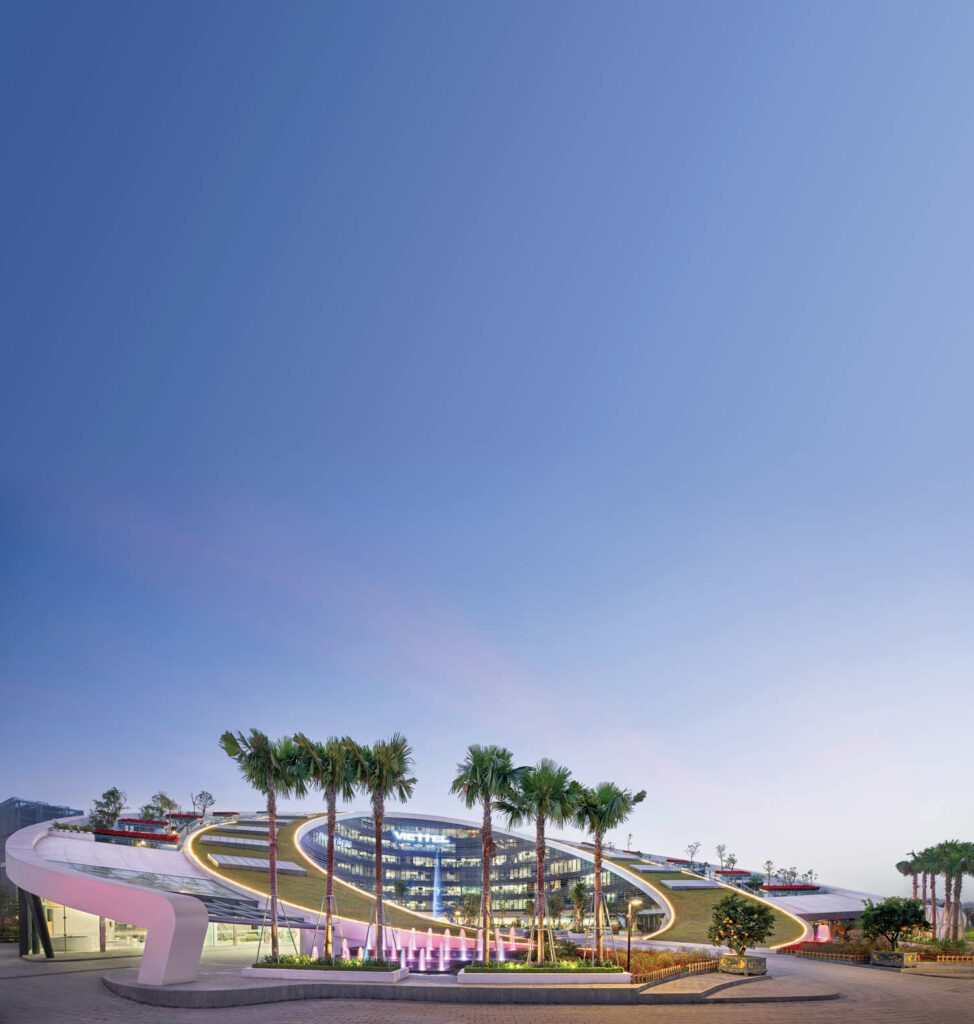 Vietel集团总部为市际天际提供独特的新形状