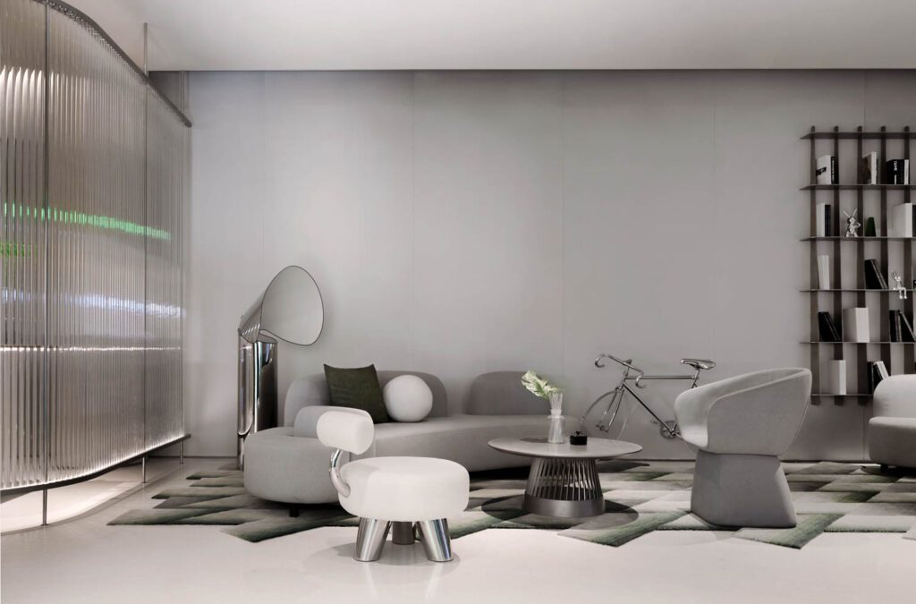 自行车雕塑是休闲区定制装饰