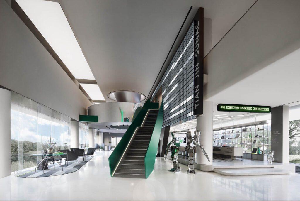 文化创意实验室出售艺术玩具和建筑模型,并可以用作社会领域