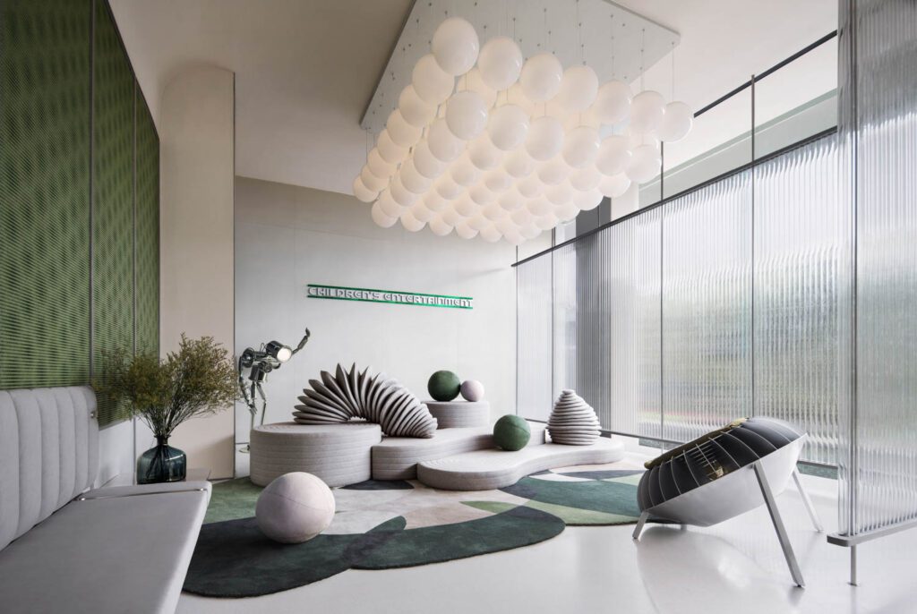 雕刻形状和奇想机器人雕塑 儿童区启发游戏