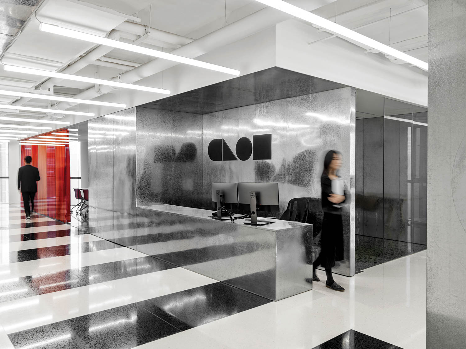 黑白楼面板钢墙