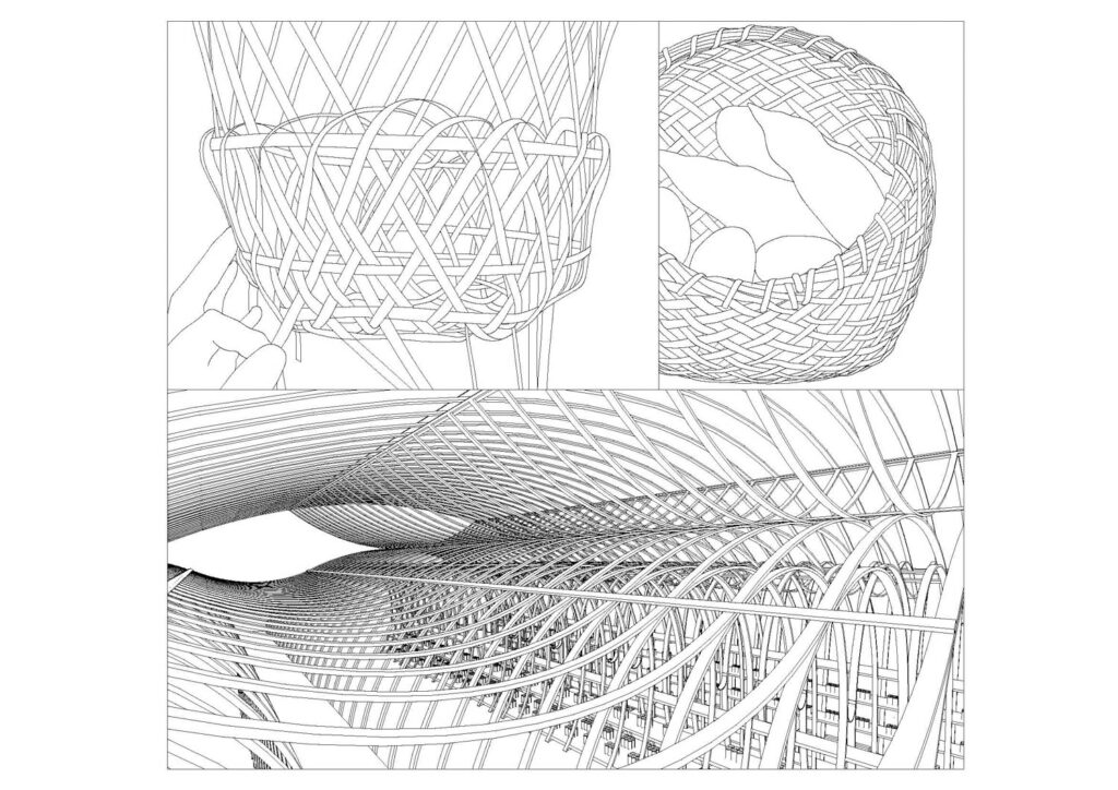 Isotical CAD建模由Luo Studio编织技术启发为云台Ice Chrysanthoum工业园创建的Luo Studio