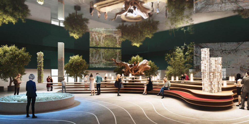 上层BirchLandscape为Milan单线del Mobile绘制出不消耗原材料的不同建构方式