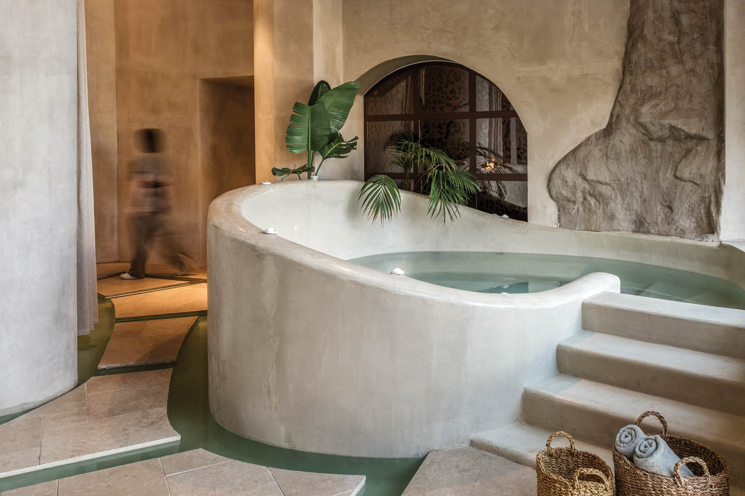 宾馆水疗所混凝土hellpool浴缸