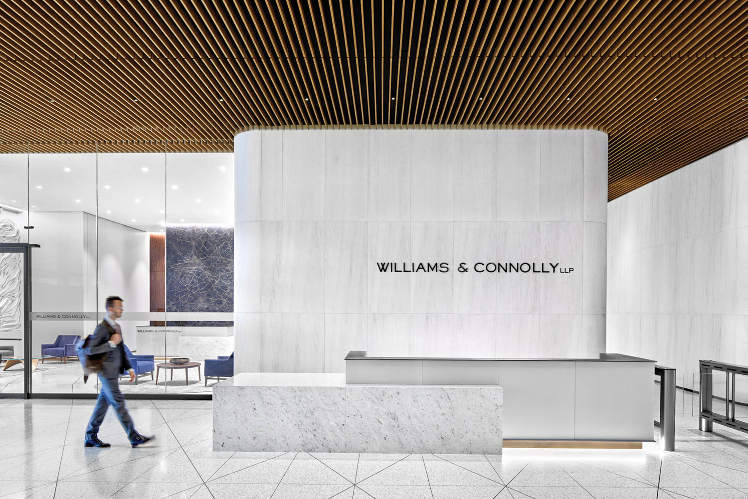 Williams & Connolly接收区装饰大理石