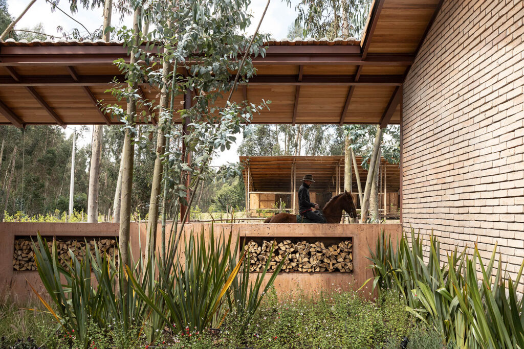 靠近马厩的开阔区环绕树林