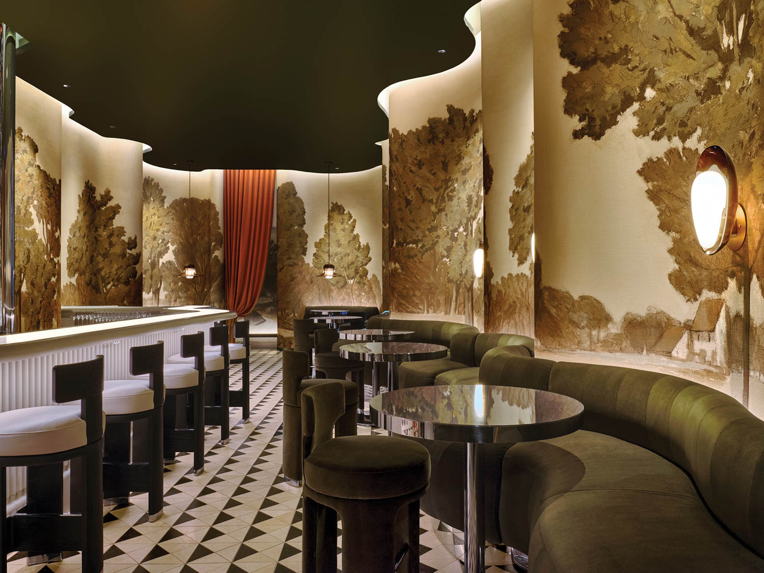 多伦多餐厅环绕Arboreal墙环路