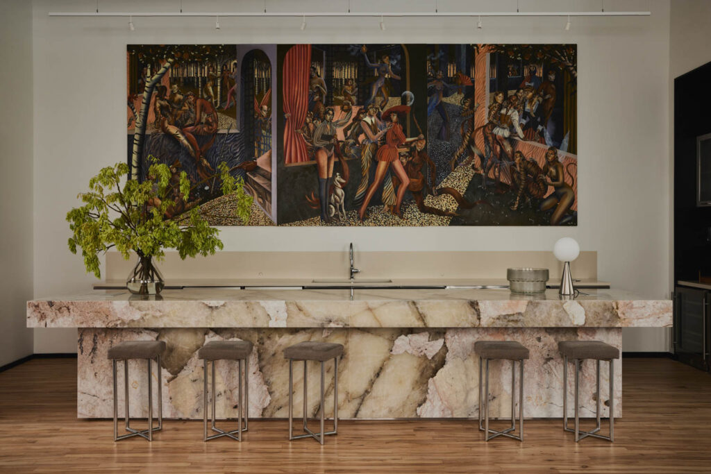 厨房大理石岛后挂Jessie Makinson油画布