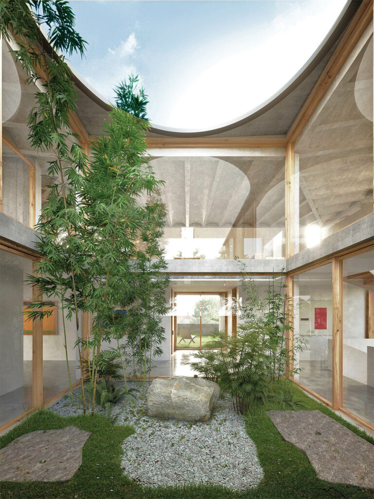 院子内单家庭院子配阳台绿绿